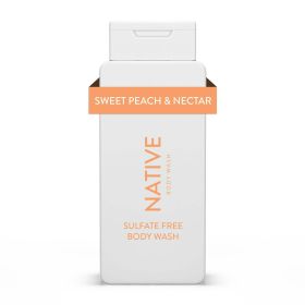 Native Natural Body Wash, Sweet Peach & Nectar, Sulfate Free, Paraben Free, 18 oz