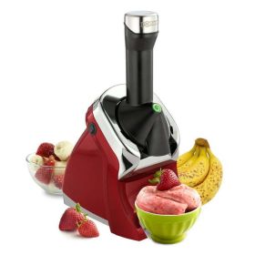 Deluxe Healthy Soft-Serve Dessert Maker with 75 Recipe Book, Red