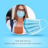 Disposable Face Mask Adult Breathable Mask with Nose Clip Ear Loop 200 Pack Blue