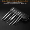 7 Pcs Blackhead Remover Kit Stainless Steel Pimple Comedone Acne Extractor Needle Tools