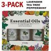 3 Pack - Aromatherapy Essential Oils Gift Set For Humidifiers Oil Diffuser Mist