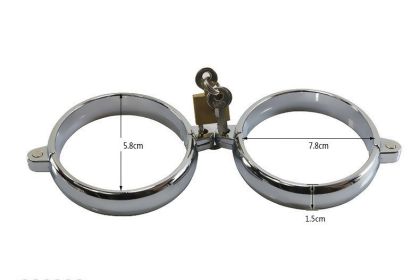 Men's And Women's Fashion Handcuff Anklet Matching Lock Toys (Option: Women's Sex Leg Cuffs Oval)