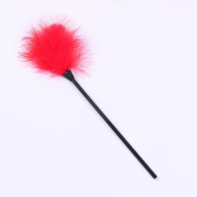 Supplies Feather Brush Stick Toys (Color: Red)