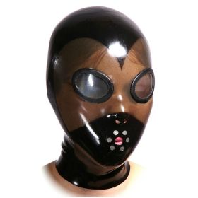 Women's Sexy Natural Latex Headcover (Option: Black-2XL)