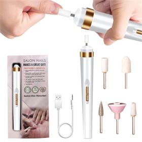 New Home Nail Grinder Special Nail Polisher (Option: White-USB)