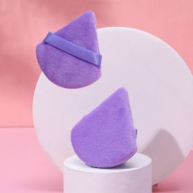 Puff Suede Dry Powder Puff Fan Loose Powder Puff Makeup Sponge (Option: Opp4-Purple)