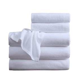 Cotton White Bath Towel Special Soft Bed Towel Cotton Thickened Absorbent (Option: 200g imported 32shares 50x80)