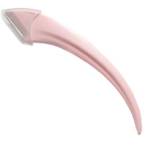 Eyebrow Trimming Knife With Comb Curved Moon Small Beauty Supplies Gadgets (Option: Pink-Eyebrow knife)