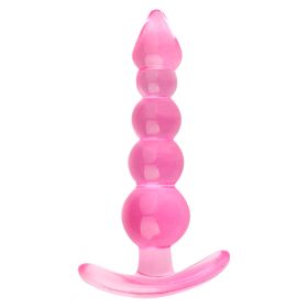 Wearing Five-bead Anal Plug Pull Beads When Going Out (Color: PINK)