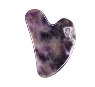 Jade Sheep Horn Facial Massage Scraping Tablets (Option: Amethyst)