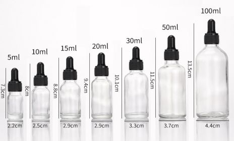 Glass Fine Oil Bottle Avoid Light Glue Head Dropper Bottle Essence Stock Bottling Cosmetics (Option: White-15ml)