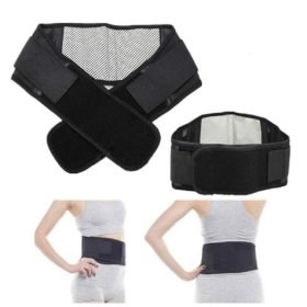 Double Pull Back Lumbar Support Belt Waist Orthopedic Corset Men Women Spine Decompression Waist Trainer Brace Back Pain Relief (Color: Self-heating)