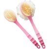 Double-sided Bath Brush Home Bathroom Scrub Artifact Back Brush Long Handle Soft Hair Scrub Brush Scrub Mud Bath Body Brush