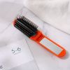 1pcs Collapsible Travel Hair Comb with Mirror - Portable and Compact Hair Brush for On-the-Go Grooming