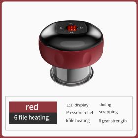 Relieve Fatigue & Improve Health with Intelligent Vacuum Cupping Massage Device! (Style: 6-speed Charging Model Red)