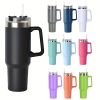 40oz Stainless Steel Handle Bottle Car Cup Double-layer Vacuum Iced Beer Cup Outdoor Portable Travel Insulation Cup