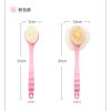 Double-sided Bath Brush Home Bathroom Scrub Artifact Back Brush Long Handle Soft Hair Scrub Brush Scrub Mud Bath Body Brush