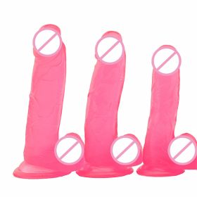 Women's New Crystal Transparent Toy (Option: Transparent pink-large)